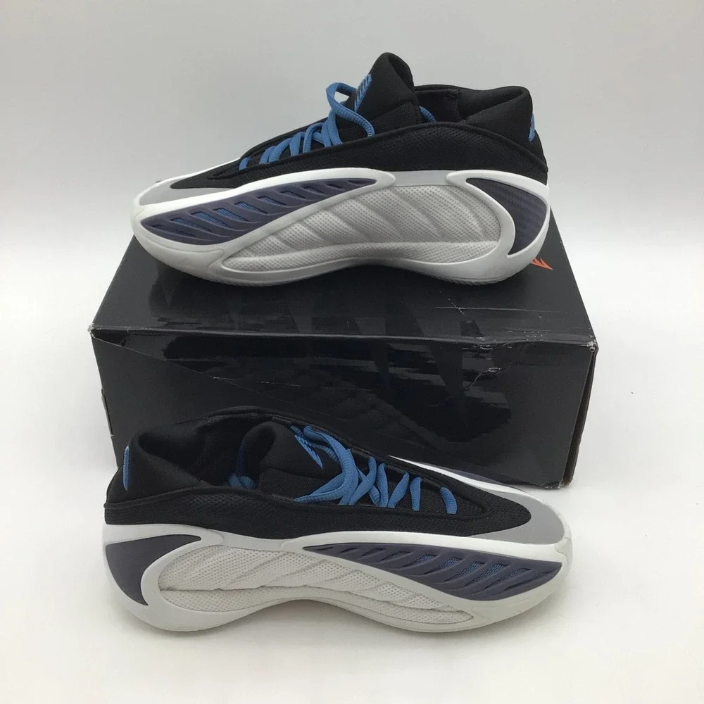 Adidas Anthony Edwards 2 J Kids Basketball Shoes White Blue JQ2052 Size 3.5Y NEW